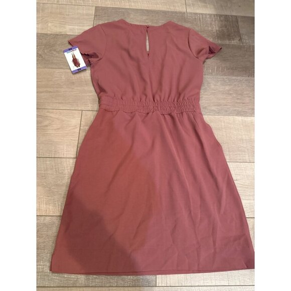 32° Cool XS Deco Rose Short Sleeve Dress With Elastic Waist & Pockets NEW - Picture 6 of 6